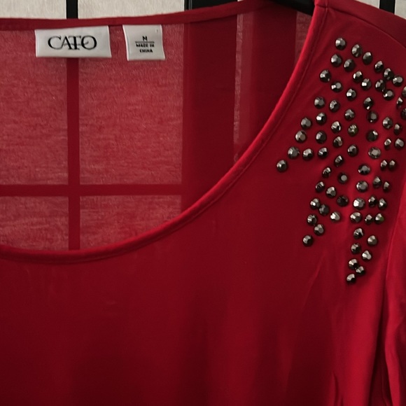 Cato- Studded Red Too-M - Picture 3 of 3